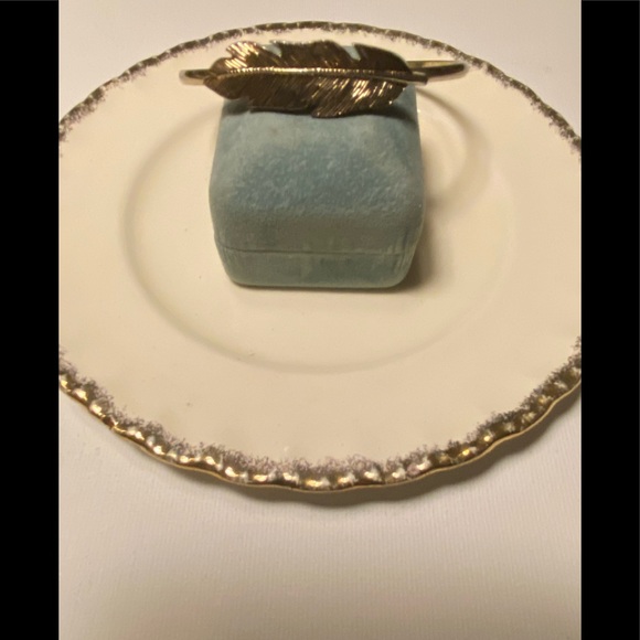 COPY - 💛 Last one!  Beautiful gold ish tone feather bangle. - Picture 2 of 7